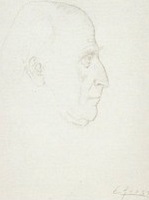 A tinted sketch of Sir Yehudi Menuhin