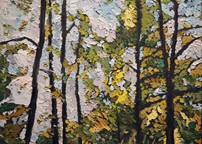 Autumn. At the park. Oil on canvas. 30x40 cm